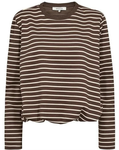 Gossia - KinneGO Bluse - Brown Stripes